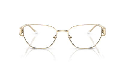 Michael Kors MK3087 Geometric Eyeglasses in Light Gold, back view