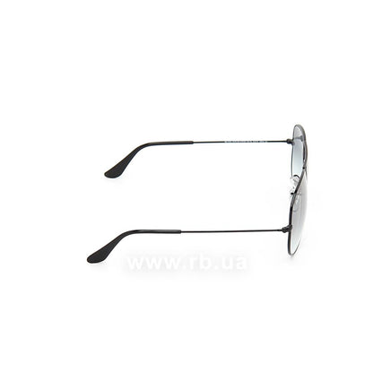 Ray-Ban RB3025I Aviator Sunglasses in Sky Blue Gradient Black, side view