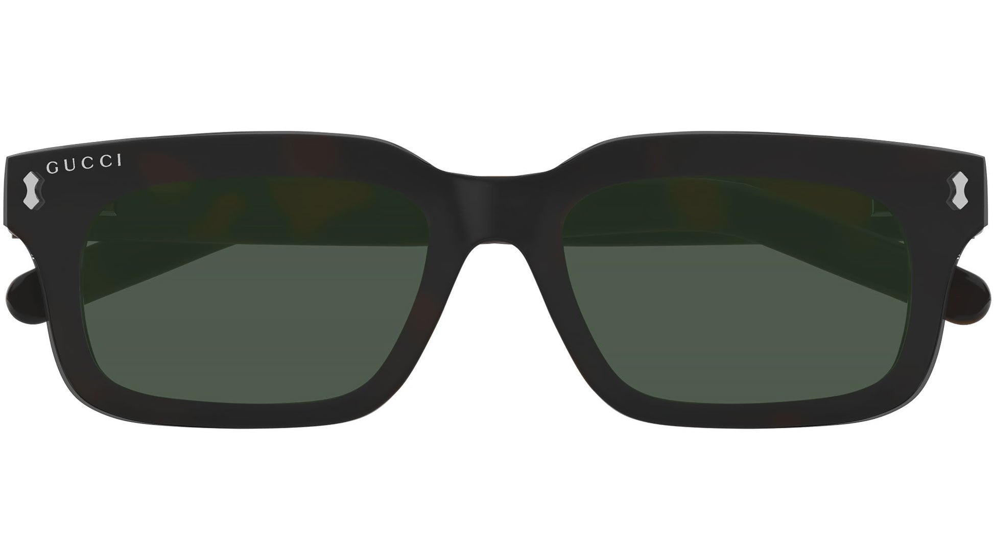 Gucci GG1711S Rectangle Sunglasses in Clear Lenses With Havana Frame, front view