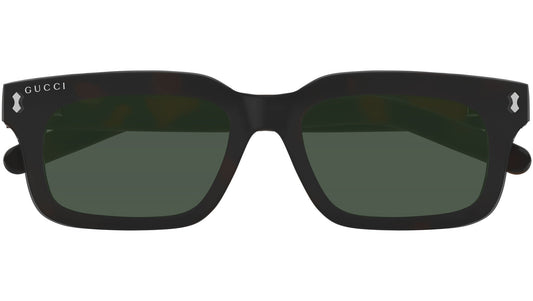 Gucci GG1711S Rectangle Sunglasses in Clear Lenses With Havana Frame, front view