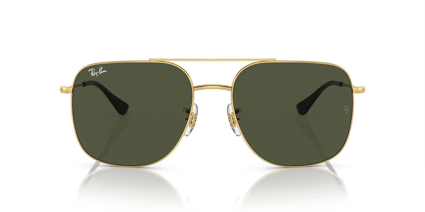 Ray-Ban RB3722I Square Sunglasses in Green/Gold, side view