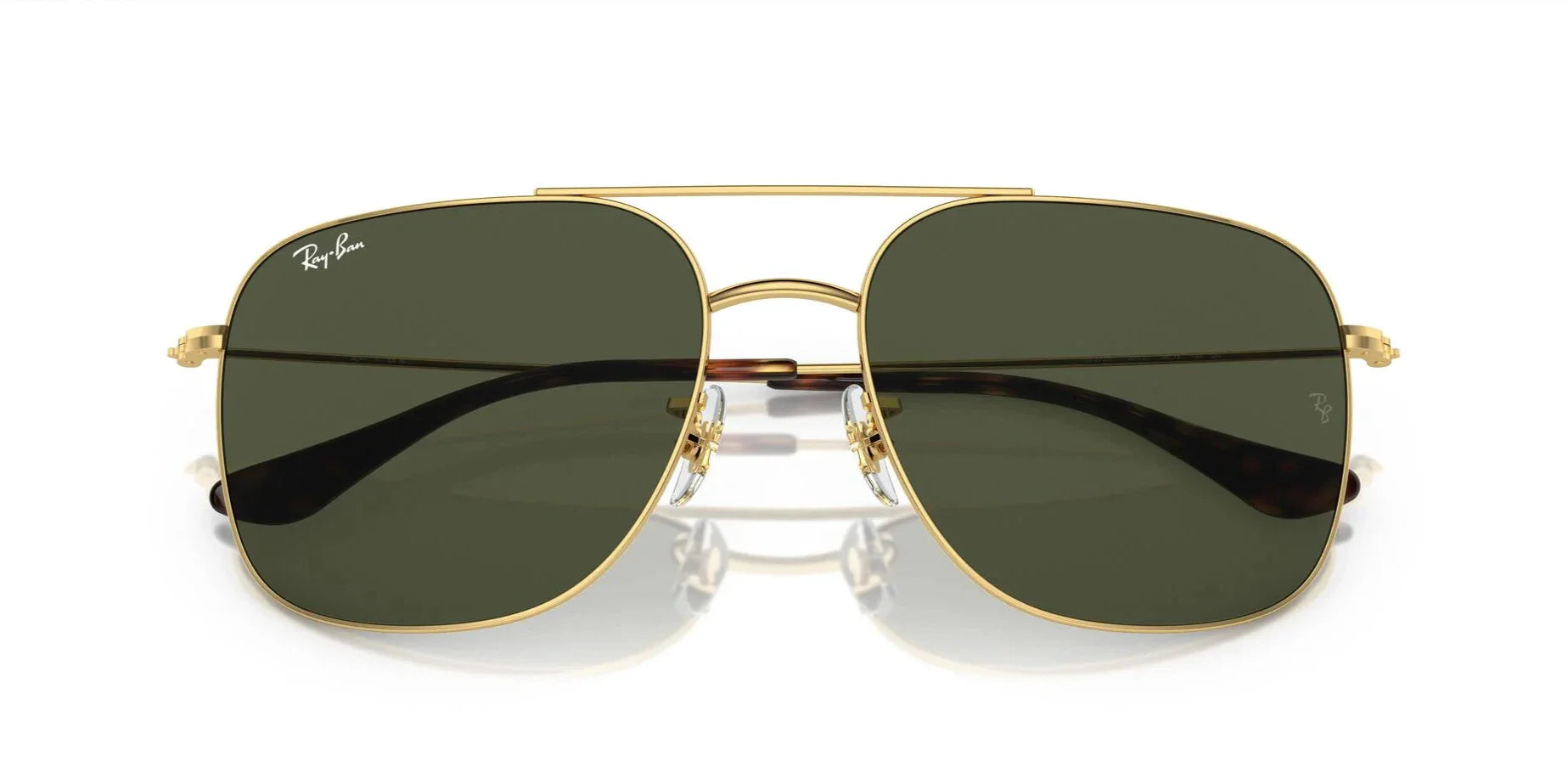 Ray-Ban RB3722I Square Sunglasses in Green/Gold, front view