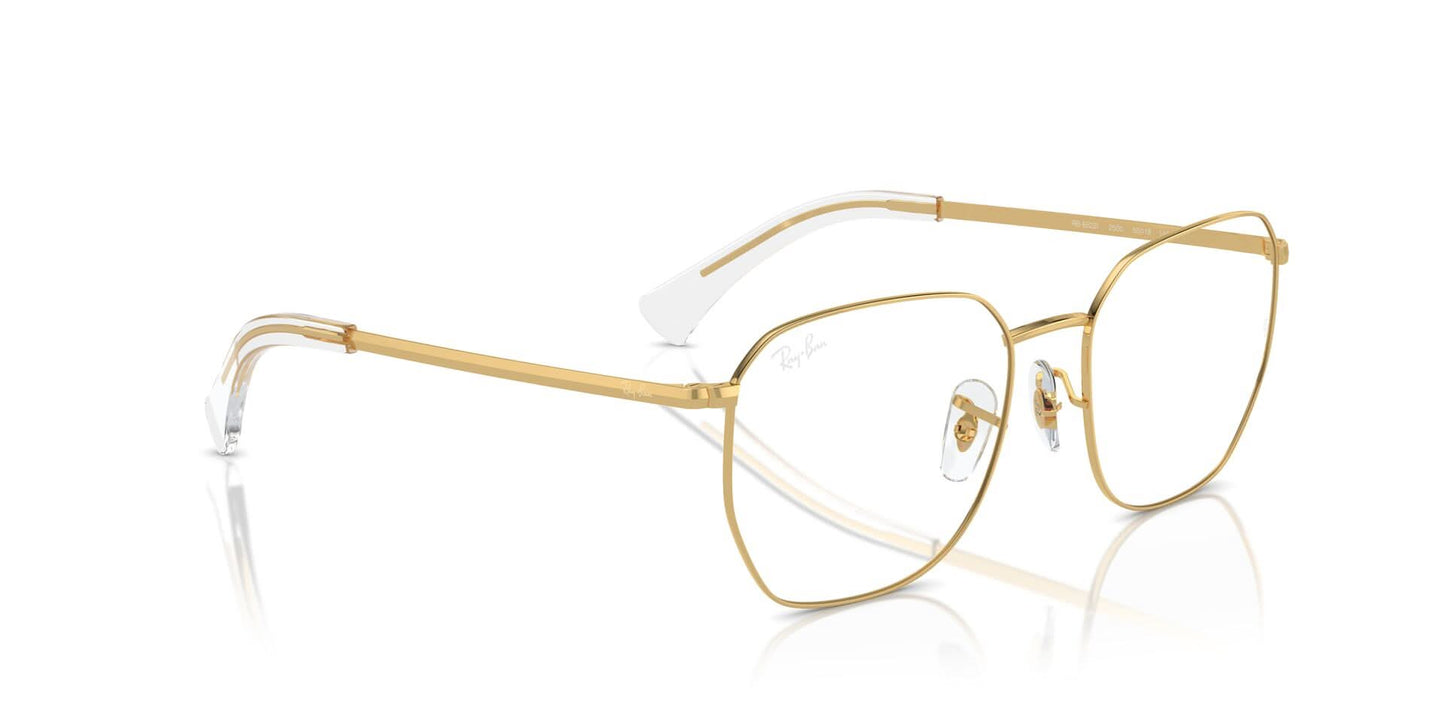 Ray-Ban RX6522I Geometric Eyeglasses in Gold, side view