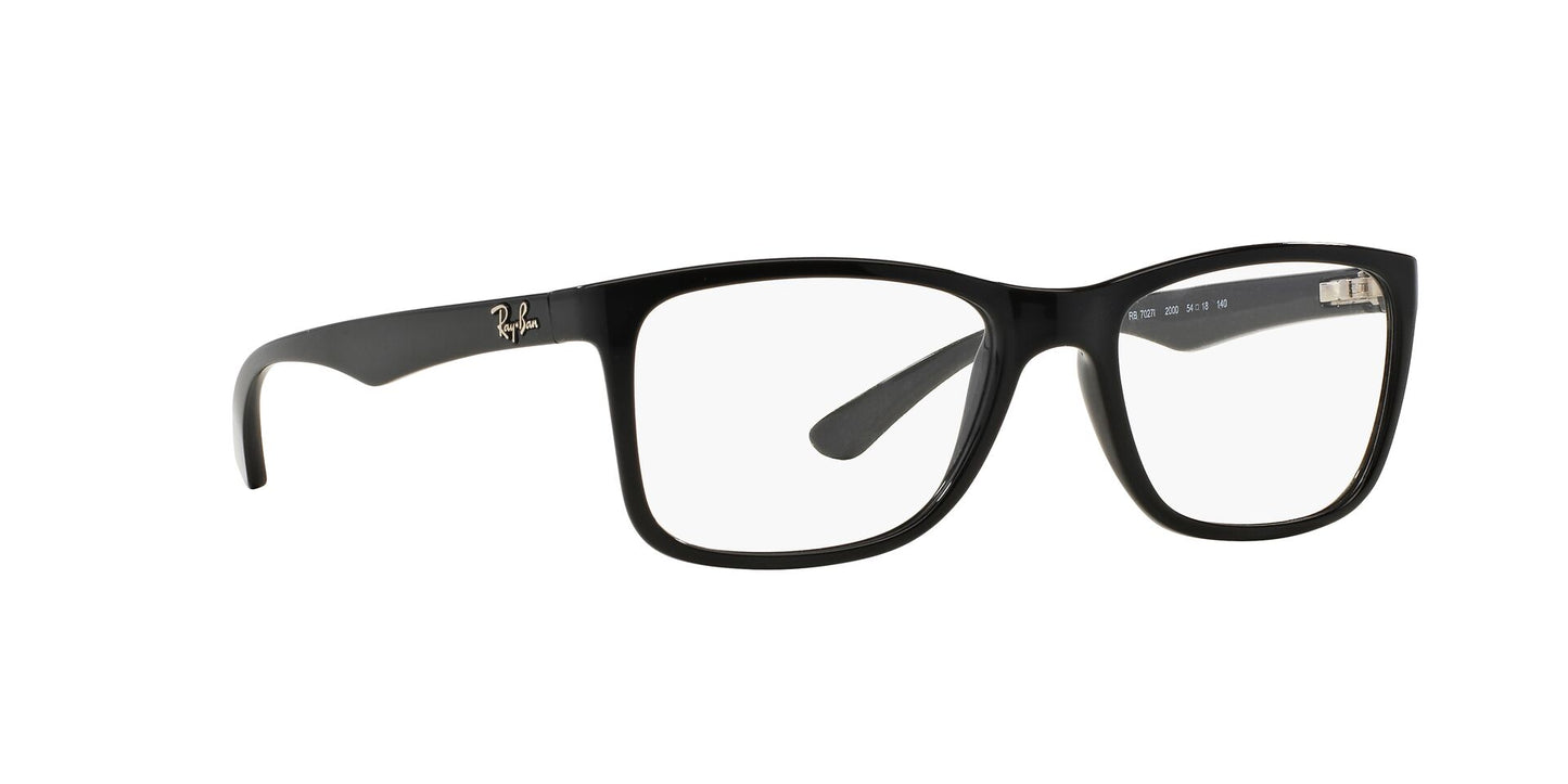 Ray-Ban RX7027I Square Eyeglasses in Black, side view