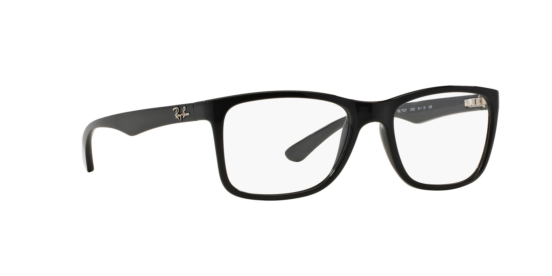 Ray-Ban RX7027I Square Eyeglasses in Black, side view
