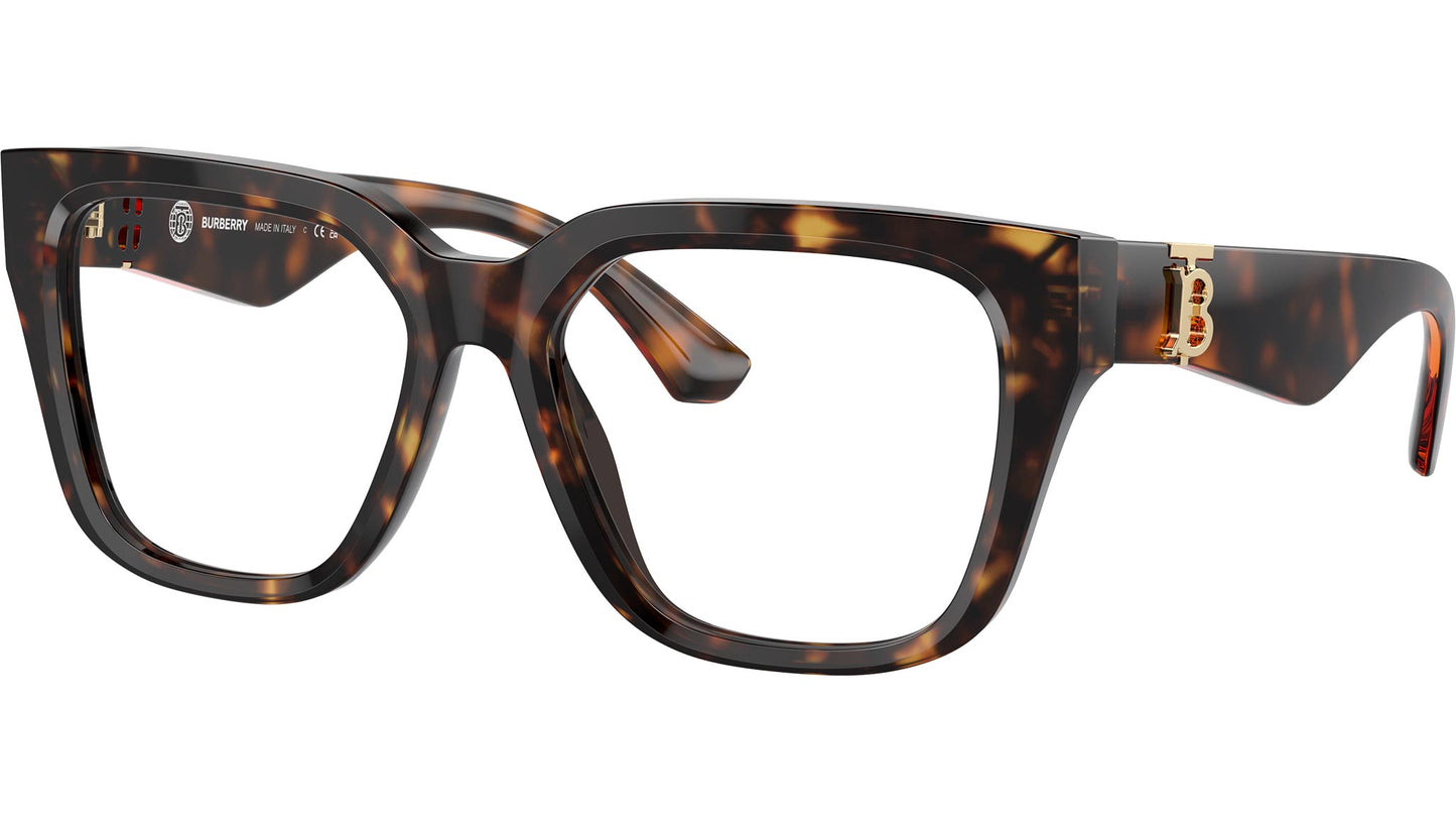 Burberry BE2403 Square Eyeglasses in Dark Havana Frame, side view