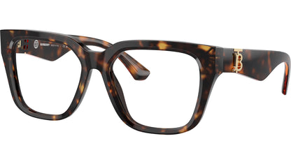 Burberry BE2403 Square Eyeglasses in Dark Havana Frame, side view