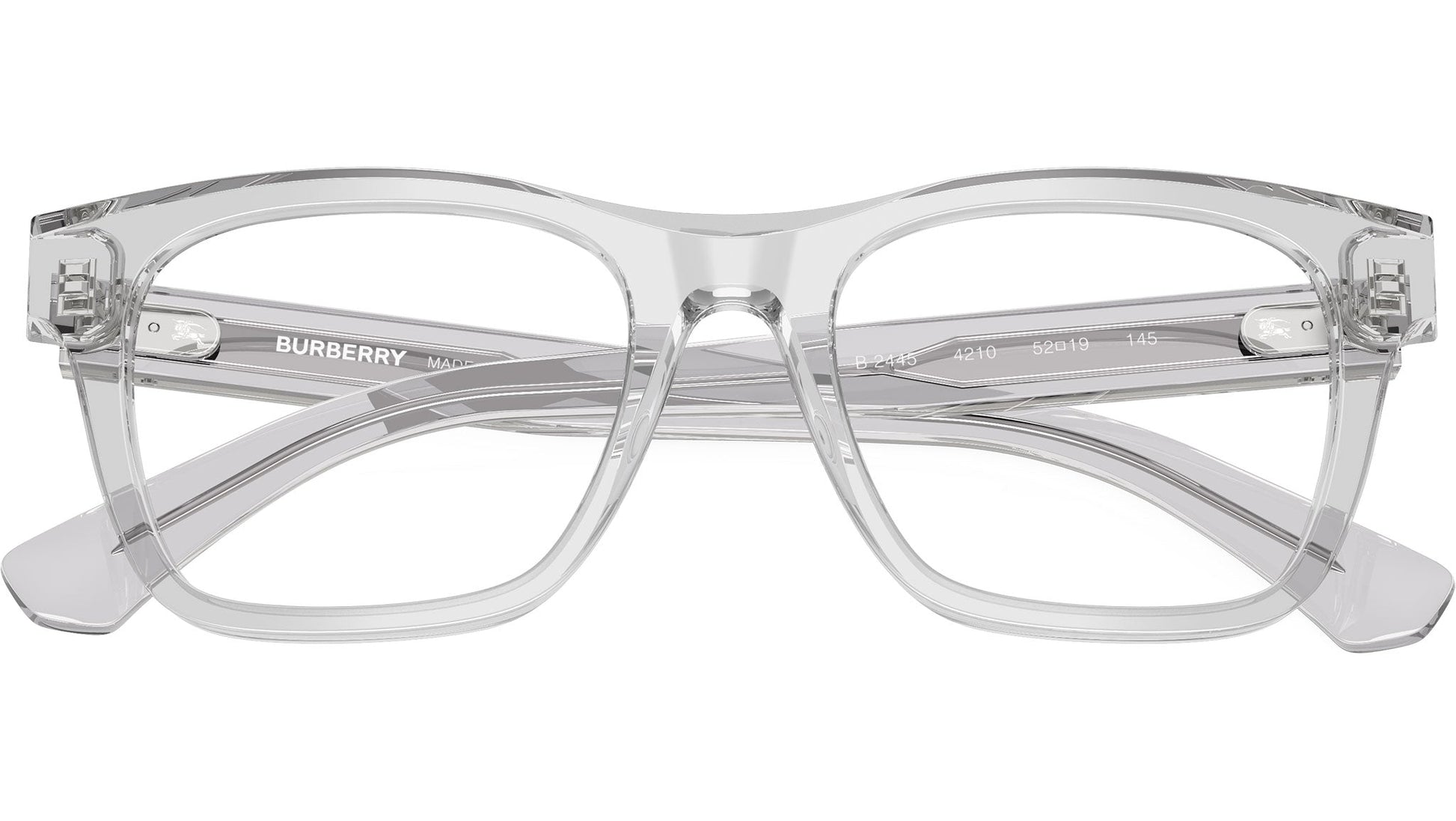 Burberry BE2445 Square Eyeglasses in Demo Lenses With Grey Frame, back view