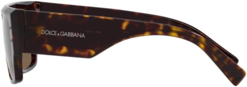 Dolce & Gabbana DG4459S Square Sunglasses in Dark Brown / Dark Tortoise, detail view