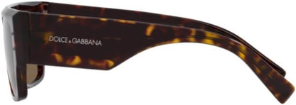 Dolce & Gabbana DG4459S Square Sunglasses in Dark Brown / Dark Tortoise, detail view