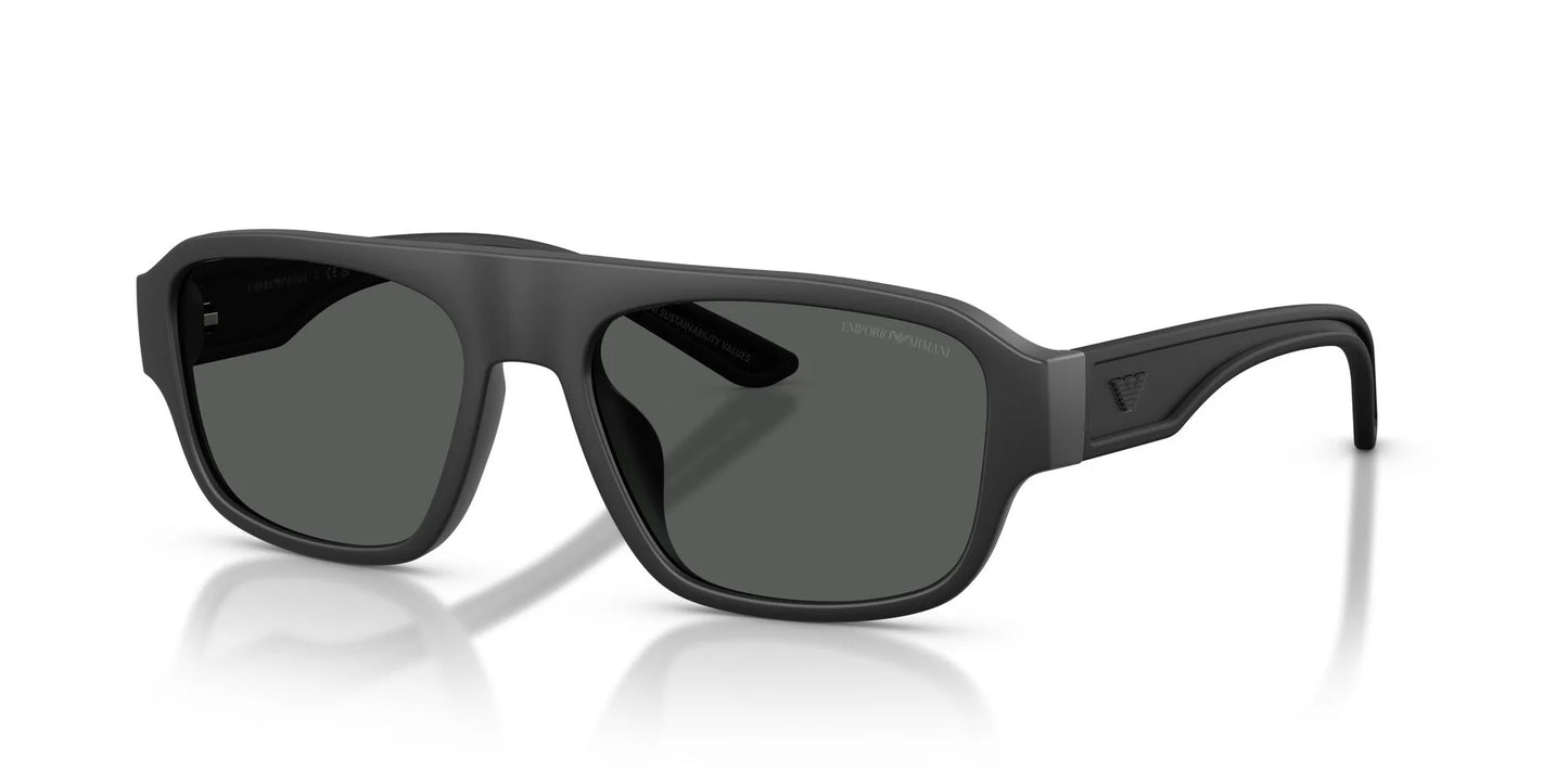 Emporio Armani EA4266U/S Geometric Sunglasses in Dark Grey / Matte Black, front view