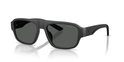 Emporio Armani EA4266U/S Geometric Sunglasses in Dark Grey / Matte Black, front view