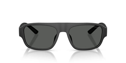 Emporio Armani EA4266U/S Geometric Sunglasses in Dark Grey / Matte Black, side view