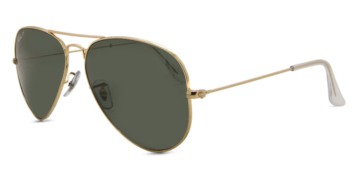 Ray-Ban RB3025I Aviator Sunglasses in Green Gold, side view