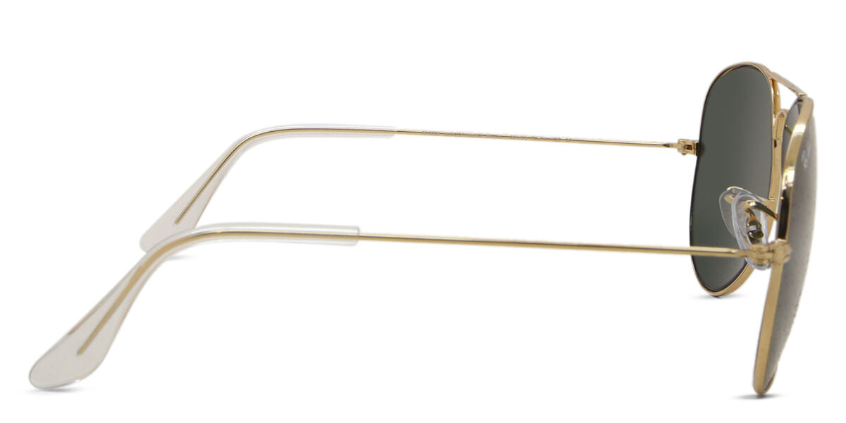 Ray-Ban RB3025I Aviator Sunglasses in Green Gold, angle view