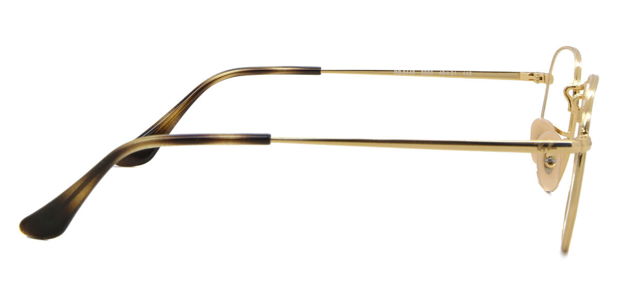 Ray-Ban RX6448 Geometric Eyeglasses in Gold, angle view