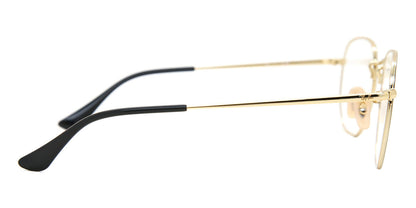 Ray-Ban RX6448 Geometric Eyeglasses in Black/Gold, angle view