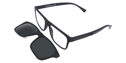Emporio Armani EA4115 Square Eyeglasses in Black (5801/1W), front view