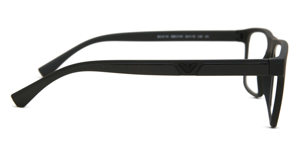 Emporio Armani EA4115 Square Eyeglasses in Black (5801/1W), angle view