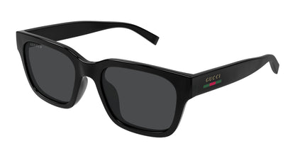 Gucci GG1857S Square Sunglasses in Grey Polarized / Black, front view