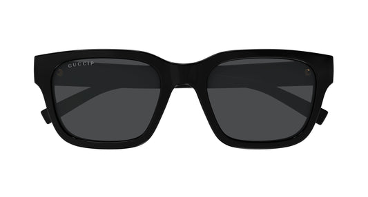 Gucci GG1857S Square Sunglasses in Grey Polarized / Black, side view