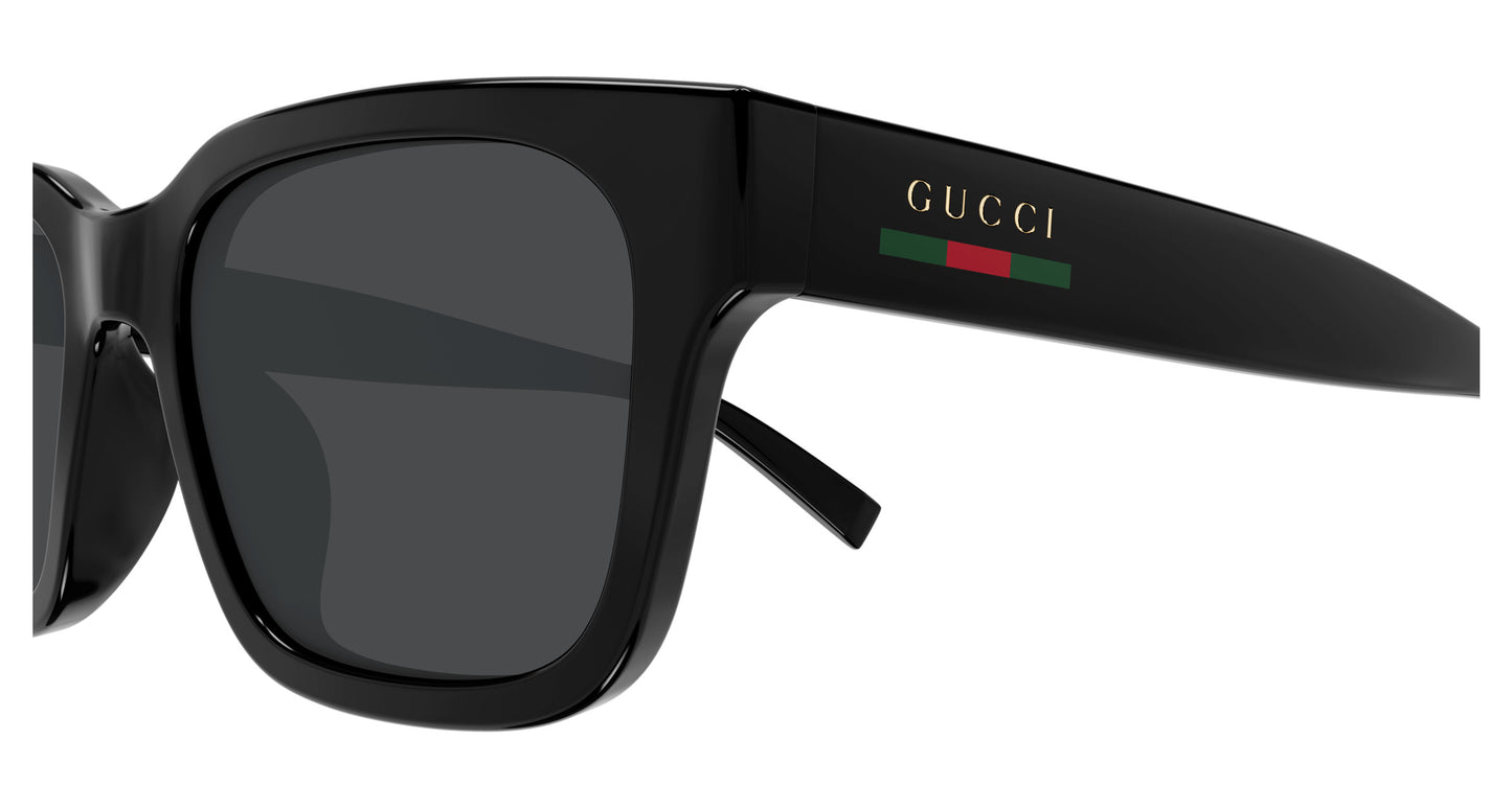 Gucci GG1857S Square Sunglasses in Grey Polarized / Black, angle view