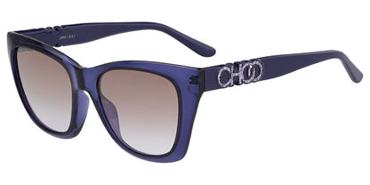 Jimmy Choo RIKKI/G/S Cat Eye Sunglasses in Gradient Brown / Transparent Purple, front view