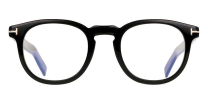 Tom Ford TF5629B Oval Eyeglasses in Clear Shiny Black, front view