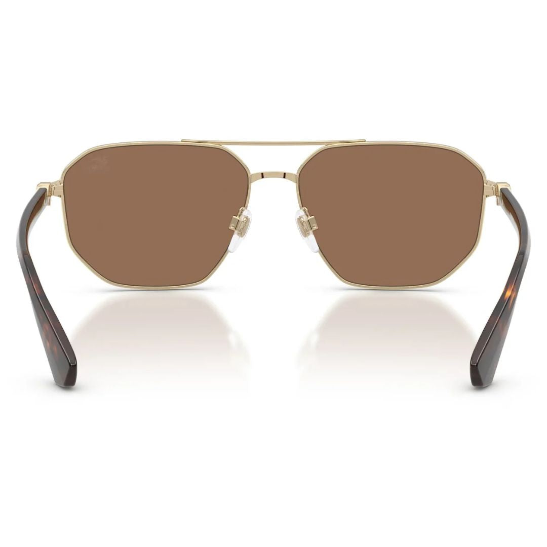 Burberry BE3166 Square Sunglasses in Grey Lenses With Tortoise (Havana) Frame, back view