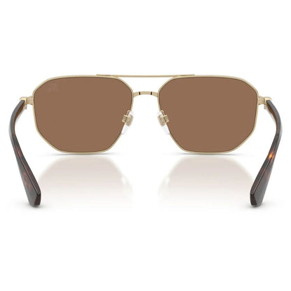 Burberry BE3166 Square Sunglasses in Grey Lenses With Tortoise (Havana) Frame, back view