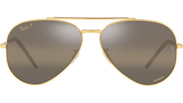 GRADIENT BROWN MIRROR LENSES WITH GOLD FRAME