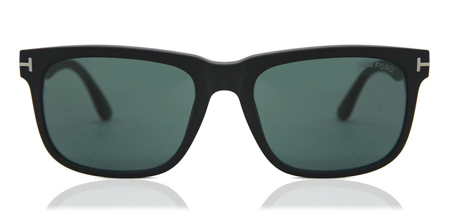 Tom Ford TF0775 Square Sunglasses in Green / Matte Black, front view