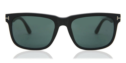 Tom Ford TF0775 Square Sunglasses in Green / Matte Black, front view