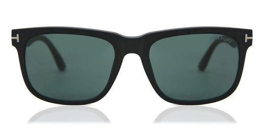 Tom Ford TF0775 Square Sunglasses in Green / Matte Black, front view