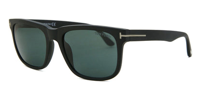 Tom Ford TF0775 Square Sunglasses in Green / Matte Black, side view