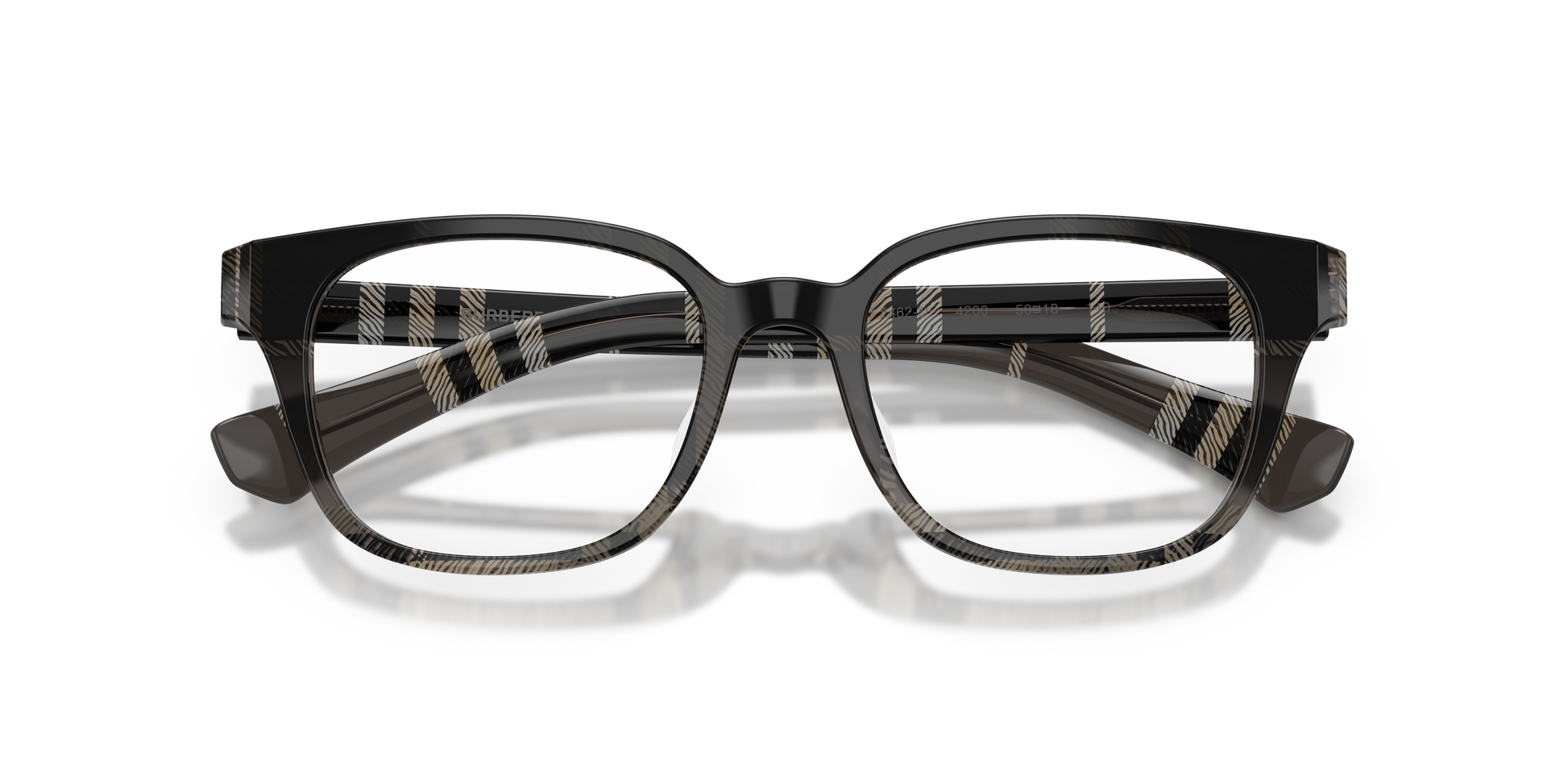 Burberry BE2462 Square Eyeglasses in Check Gradient Grey Frame, detail view