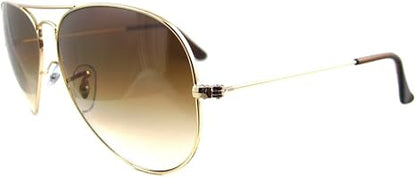Ray-Ban RB3025 Aviator Sunglasses in Silver/Black, angle view