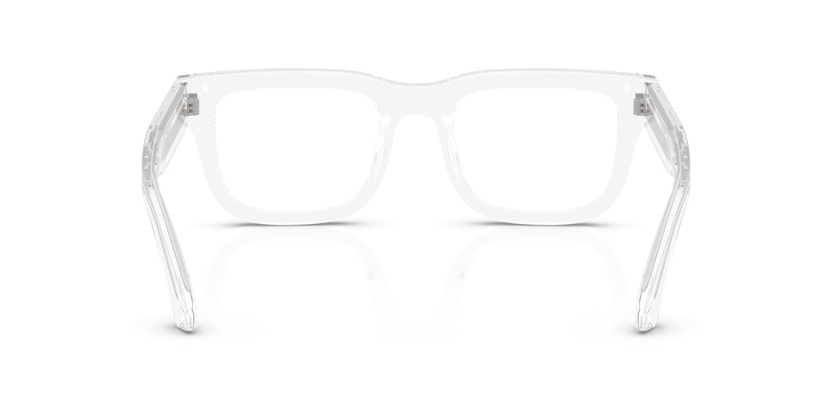Emporio Armani EA3279 Square Eyeglasses in Transparent, angle view