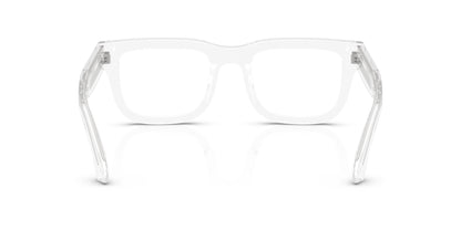 Emporio Armani EA3279 Square Eyeglasses in Transparent, angle view