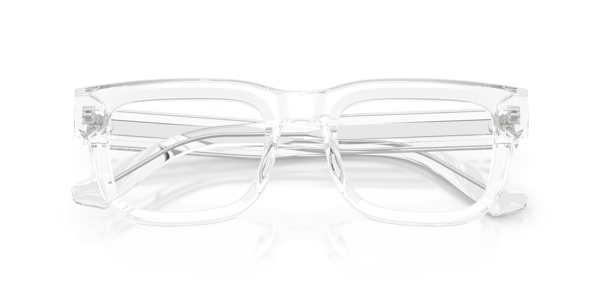 Emporio Armani EA3279 Square Eyeglasses in Transparent, detail view