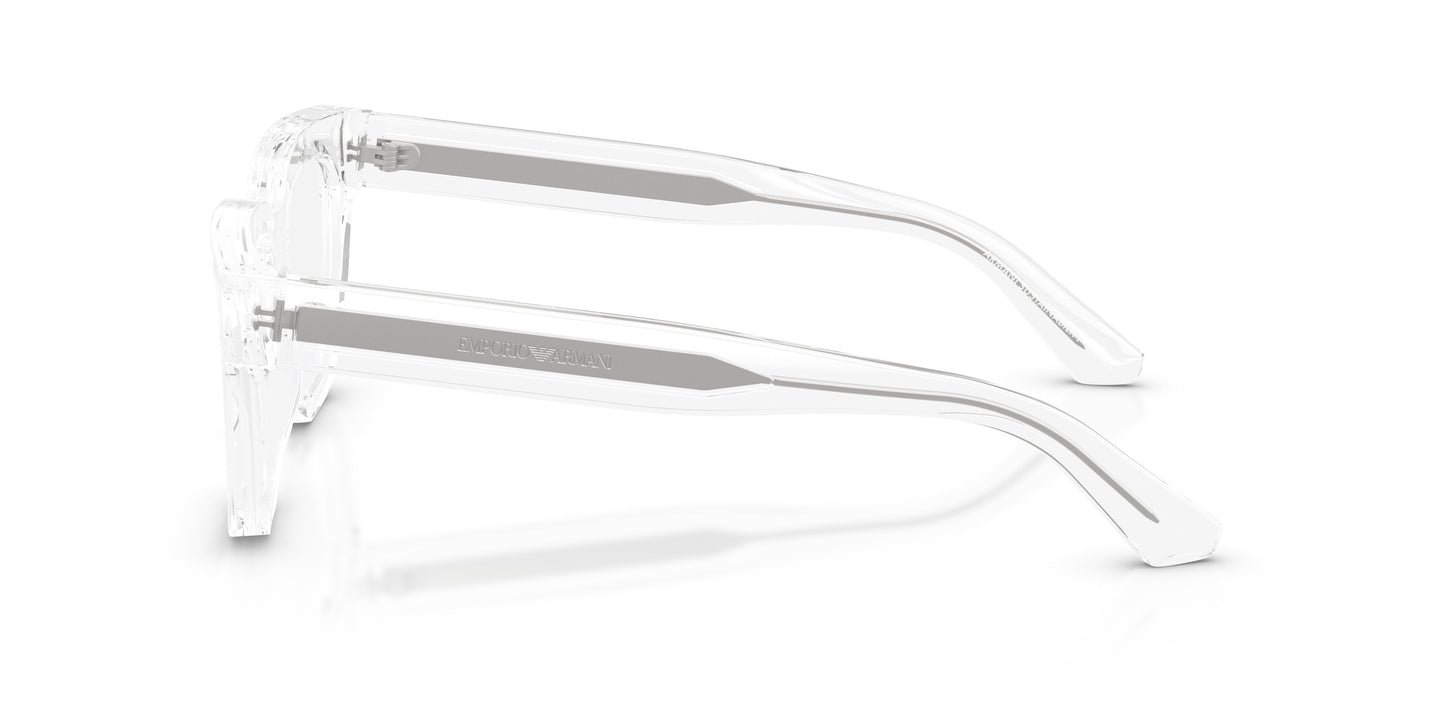 Emporio Armani EA3281 Geometric Eyeglasses in Transparent, side view