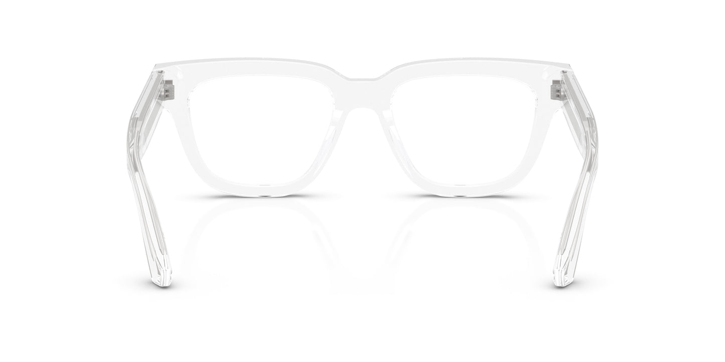 Emporio Armani EA3281 Geometric Eyeglasses in Transparent, angle view