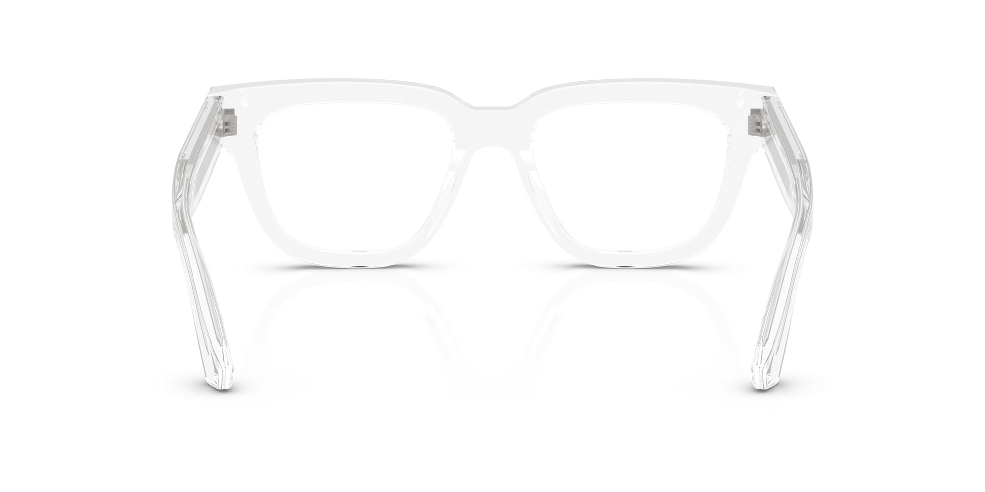 Emporio Armani EA3281 Geometric Eyeglasses in Transparent, angle view