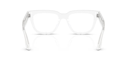 Emporio Armani EA3281 Geometric Eyeglasses in Transparent, angle view