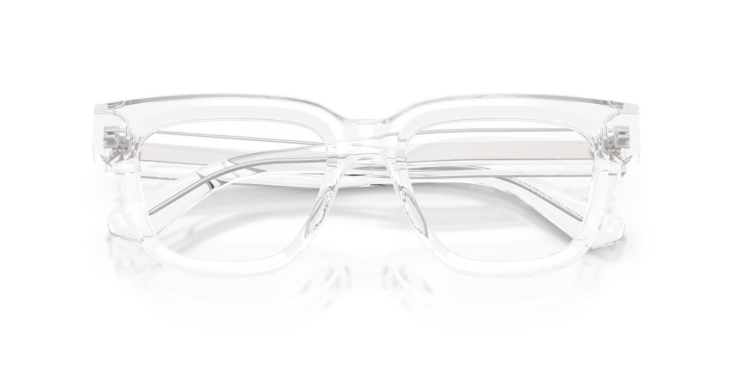 Emporio Armani EA3281 Geometric Eyeglasses in Transparent, detail view
