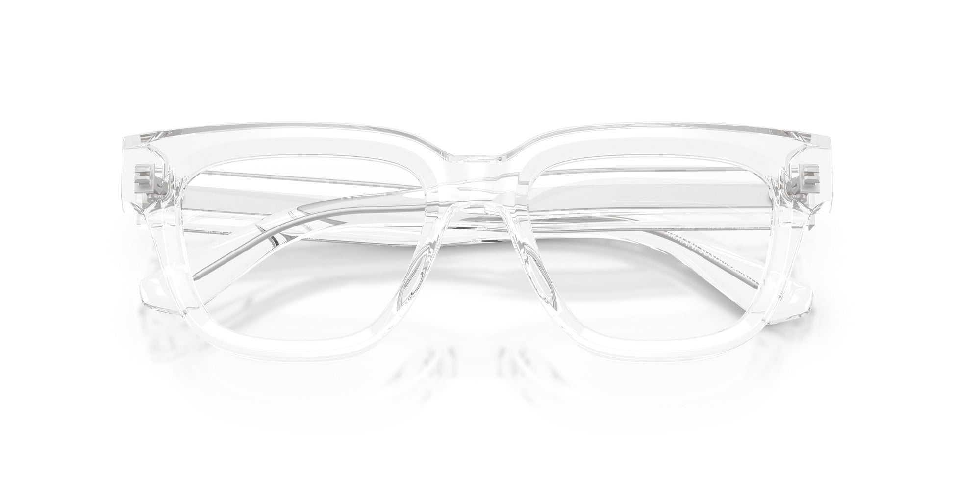 Emporio Armani EA3281 Geometric Eyeglasses in Transparent, detail view