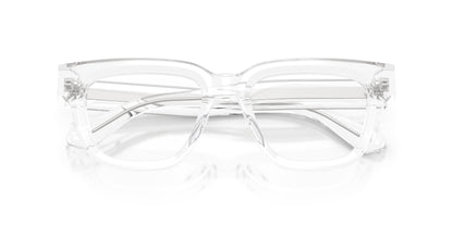 Emporio Armani EA3281 Geometric Eyeglasses in Transparent, detail view