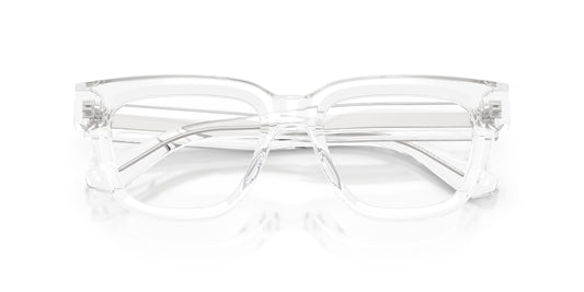 Emporio Armani EA3281 Geometric Eyeglasses in Transparent, detail view