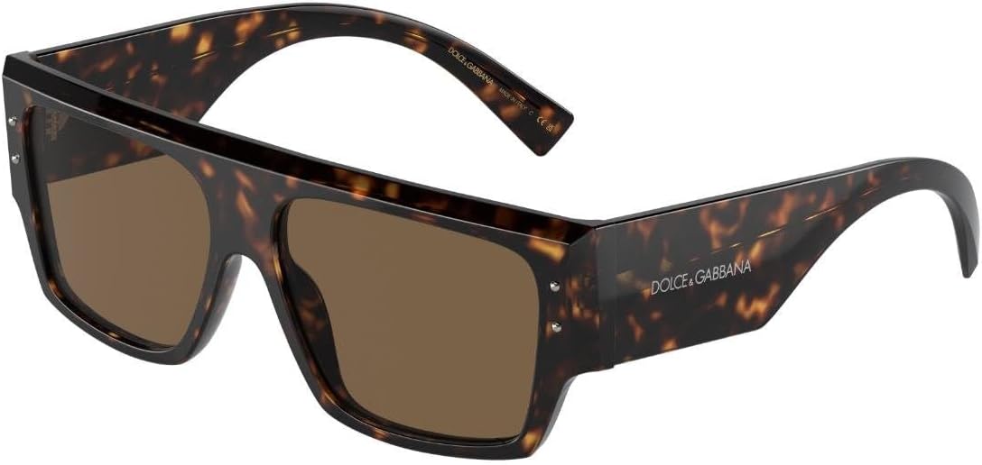 Dolce & Gabbana DG4459S Square Sunglasses in Dark Brown / Dark Tortoise, angle view