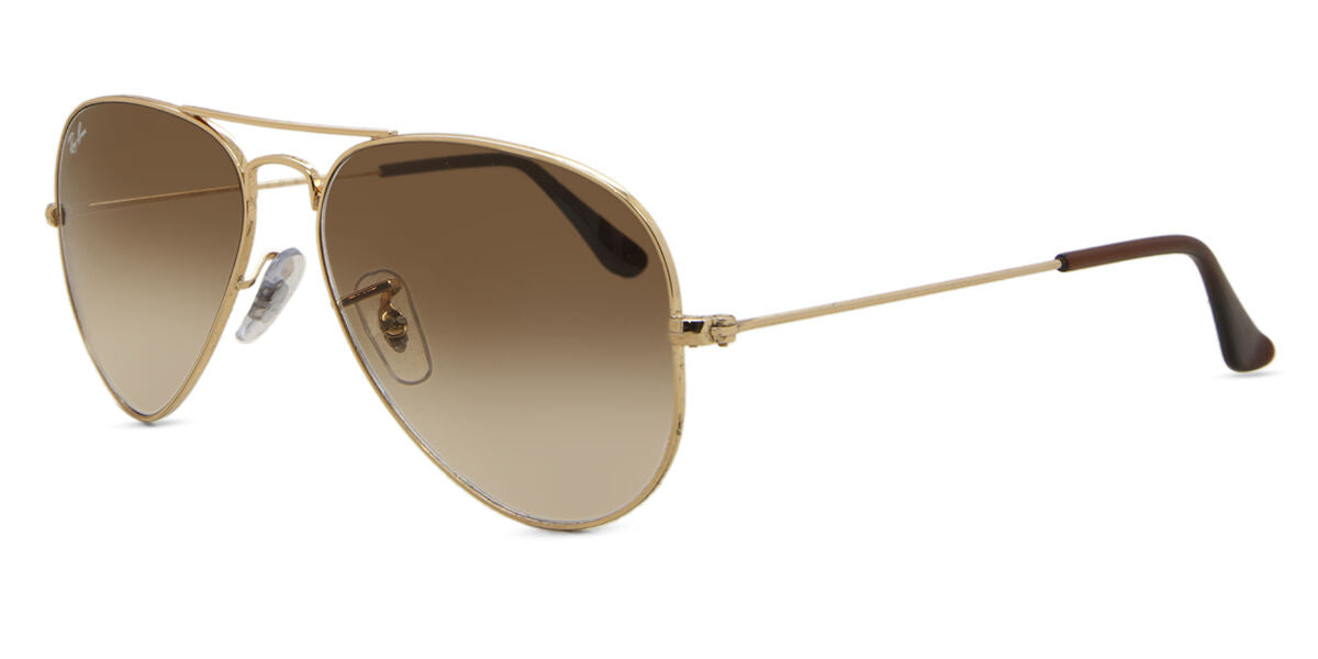Ray-Ban RB3025I Aviator Sunglasses in Brown Gold, side view